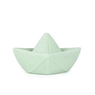 Juguete de caucho natural Barco Origami Menta 123