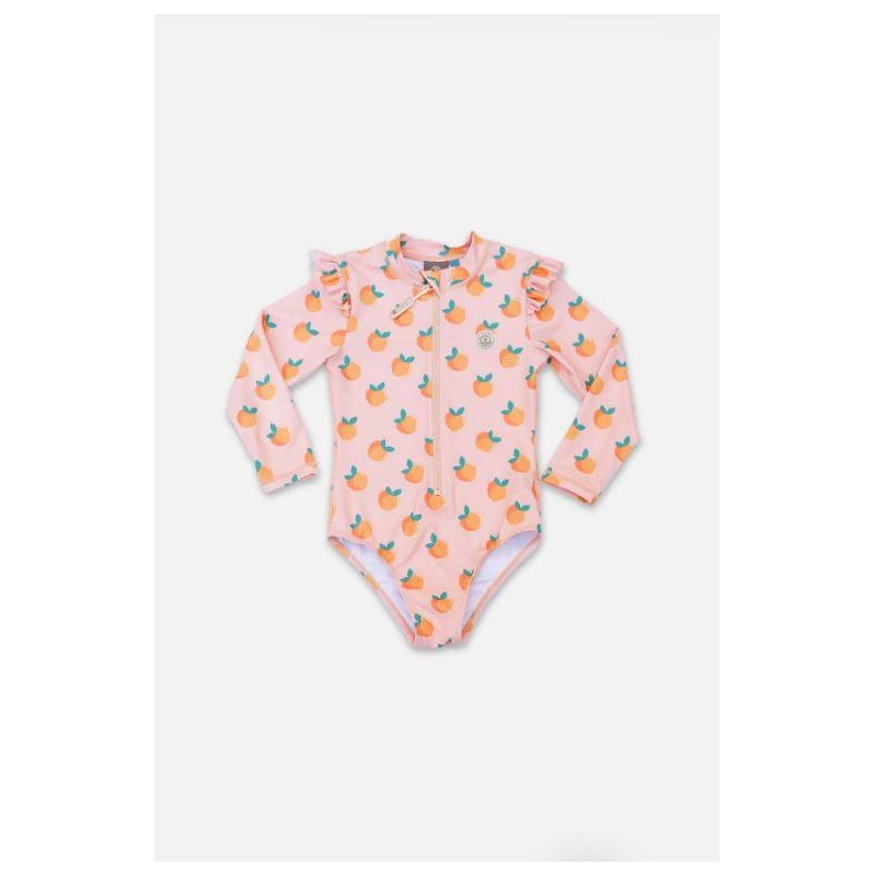 Bañador niña Anti UV M/L con volantes - Sweet Peach