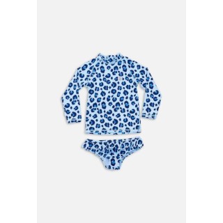 Bañador niña Anti UV 2 piezas - Animal Print Azul