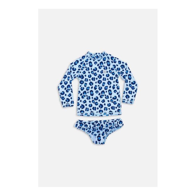 Bañador niña Anti UV 2 piezas - Animal Print Azul