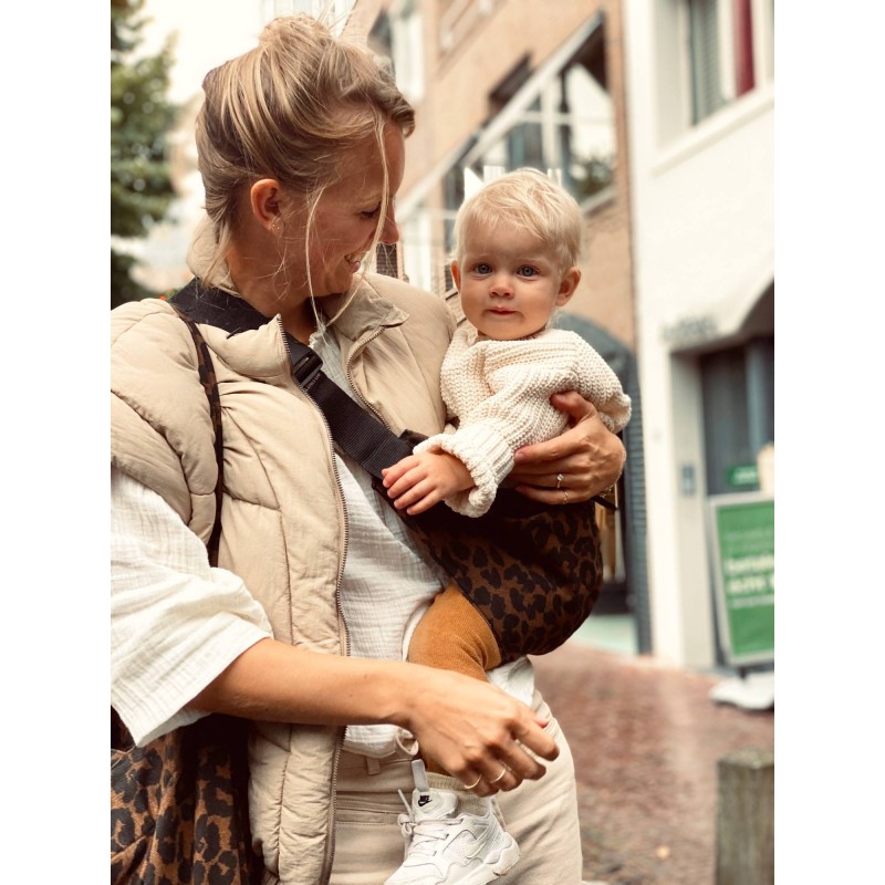 Portabebé Bandolera Wildride Print Brown Leopard