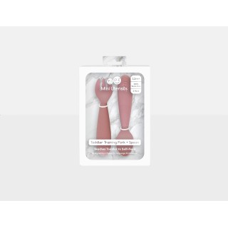 Set Mini Cubiertos de silicona EZPZ Salvia Set Mini Cubiertos de silicona EZPZ Salvia