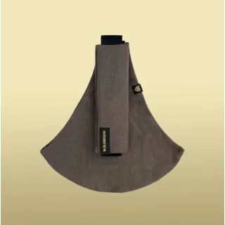 Portabebé Bandolera Wildride Lino Marrón | Pinpi