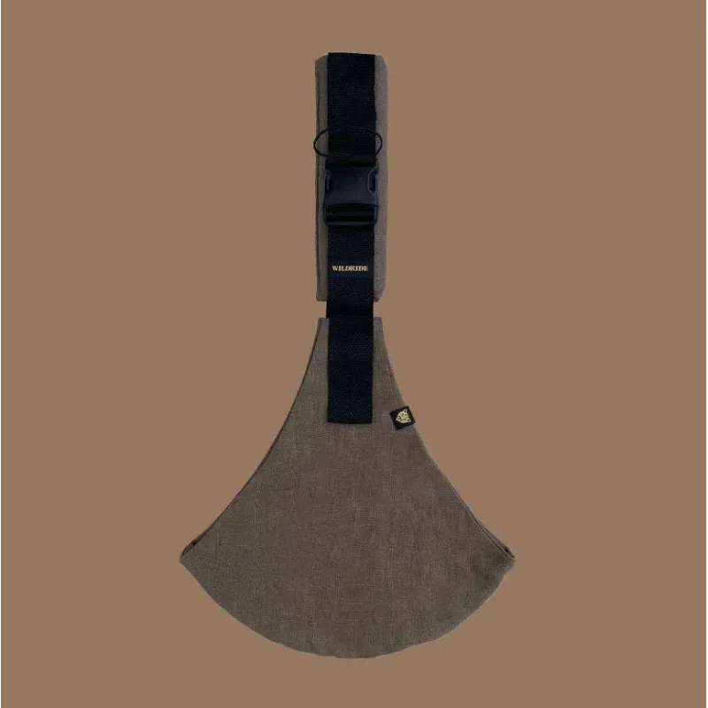 Portabebé Bandolera Wildride Lino Marrón | Pinpi