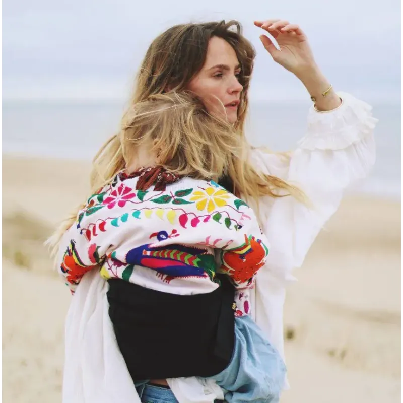 Portabebé Bandolera Wildride Lino Black