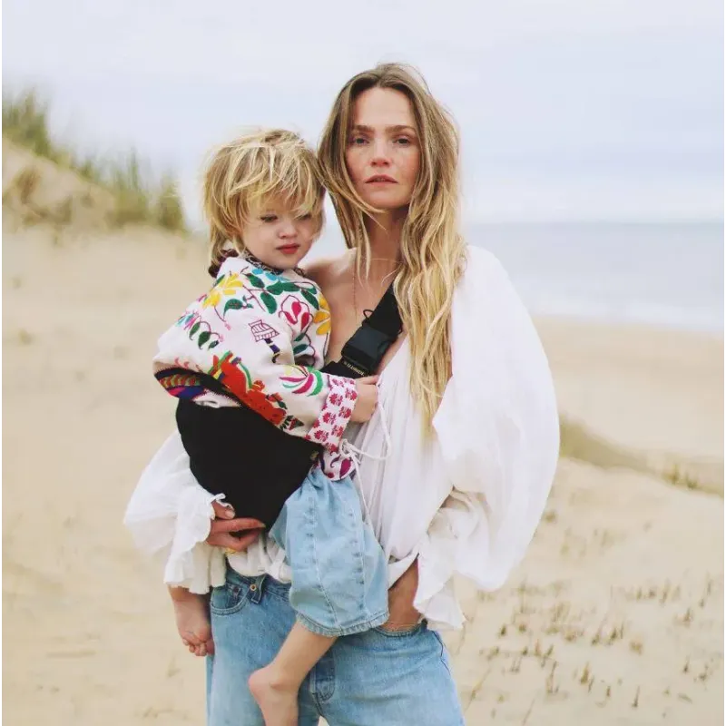 Portabebé Bandolera Wildride Lino Black