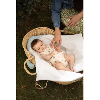 Saco capazo capucha Muffi Turquesa bambula Saco capazo capucha Muffi Turquesa bambula