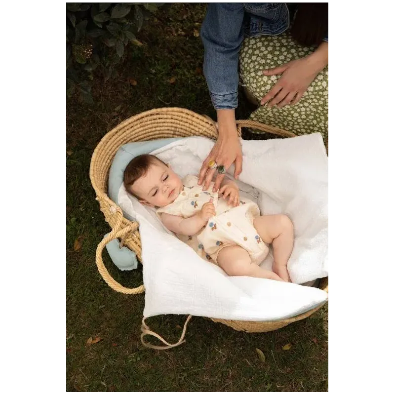 Saco capazo capucha Muffi Turquesa bambula Saco capazo capucha Muffi Turquesa bambula