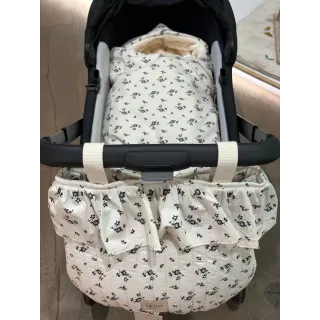 Saco capazo capucha Greta pelo crema Saco capazo capucha Greta pelo crema