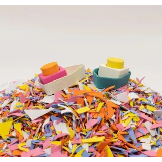 Juguete de baño Barco Naranja caucho reciclado Juguete de baño Barco Naranja caucho reciclado