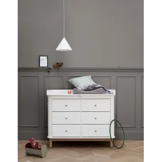 Cómoda Wood Large Top White/Oak