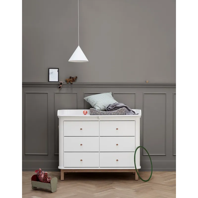 Cómoda Wood Large Top White/Oak