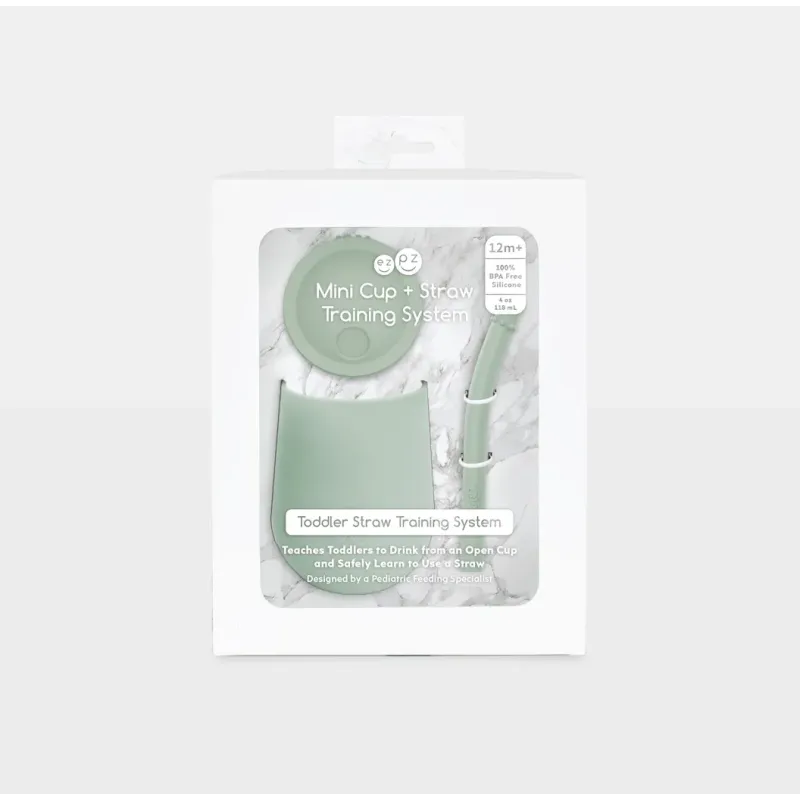 Vaso Mini Cup con tapa y pajita EZPZ (+12 meses) Menta
