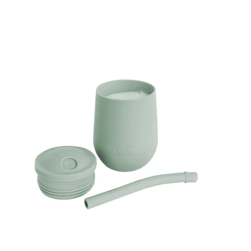 Vaso Mini Cup con tapa y pajita EZPZ (+12 meses) Menta