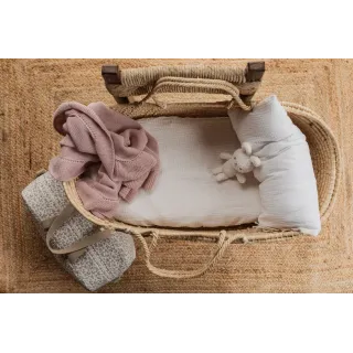 Toquilla Perlé Volante Rosa Viejo