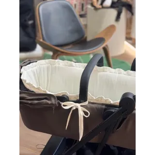 Funda para capazo Joolz Aer+ Volante Bambula Crema