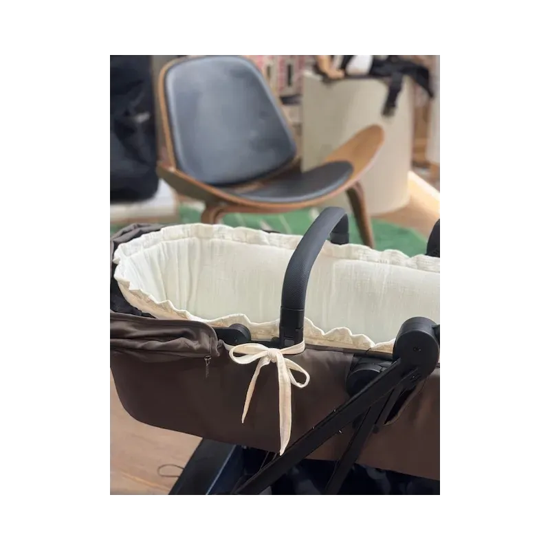 Funda para capazo Joolz Aer+ Volante Bambula Crema