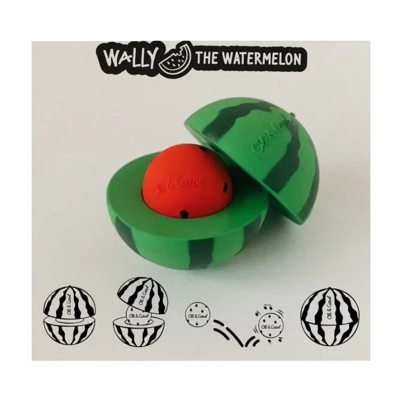 Juguete apilable y pelota sonajero Wally Watermelon Juguete apilable y pelota sonajero Wally Watermelon