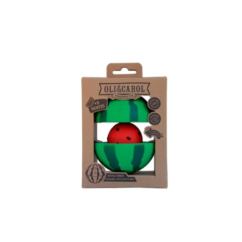Juguete apilable y pelota sonajero Wally Watermelon Juguete apilable y pelota sonajero Wally Watermelon