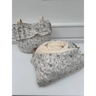 Saco capazo capucha Arthemisa pelo crema