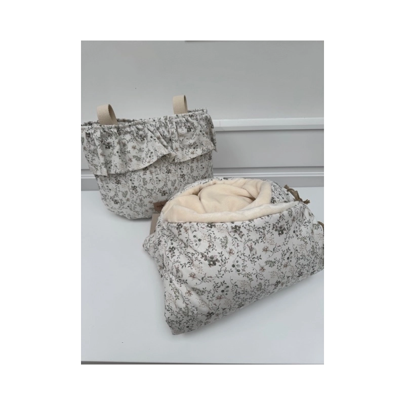 Saco capazo capucha Arthemisa pelo crema