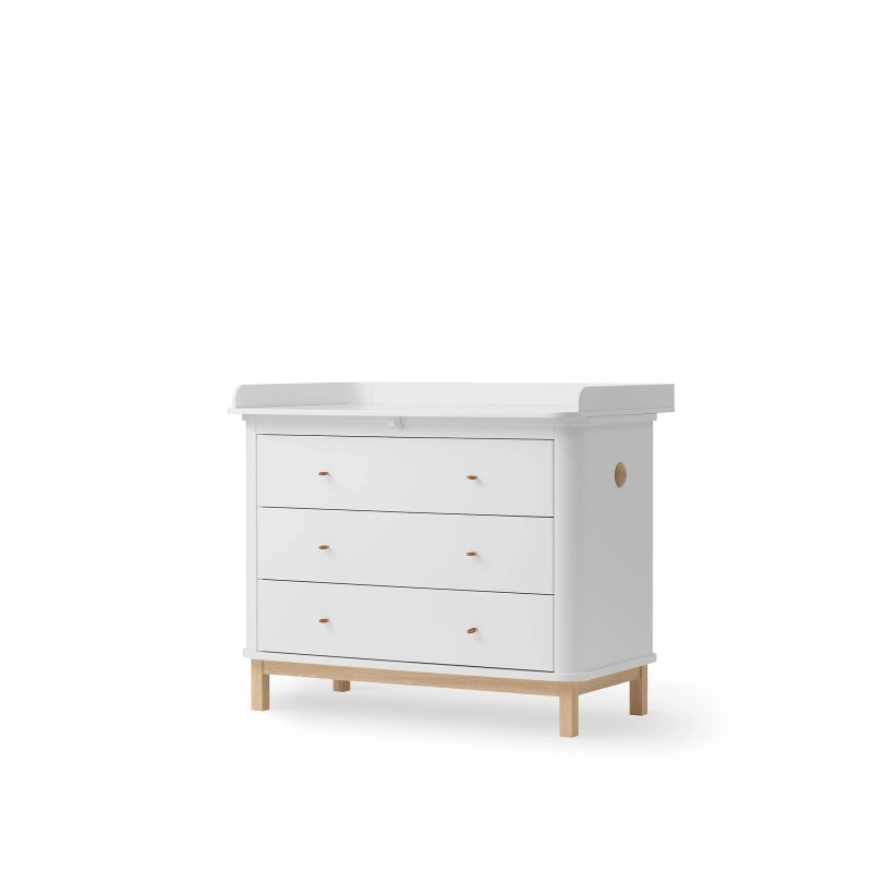 Cómoda cambiador Wood 3 cajones White/Oak Cómoda cambiador Wood 3 cajones White/Oak