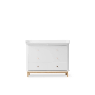 Cómoda cambiador Wood 3 cajones White/Oak Cómoda cambiador Wood 3 cajones White/Oak