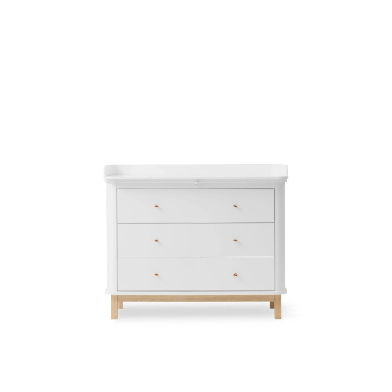 Cómoda cambiador Wood 3 cajones White/Oak