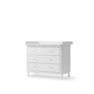 Cómoda cambiador Wood 3 cajones White Cómoda cambiador Wood 3 cajones White