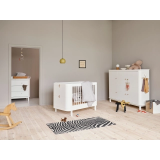 Cómoda cambiador Wood 3 cajones White Cómoda cambiador Wood 3 cajones White