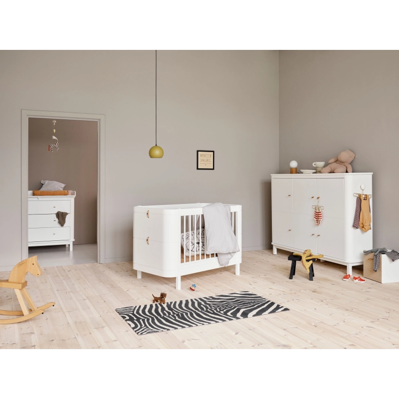 Cómoda cambiador Wood 3 cajones White Cómoda cambiador Wood 3 cajones White