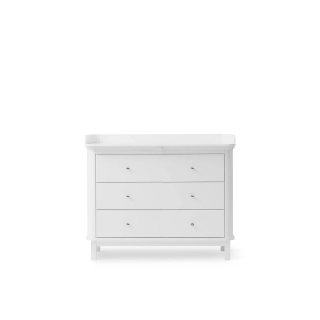 Cómoda cambiador Wood 3 cajones White Cómoda cambiador Wood 3 cajones White