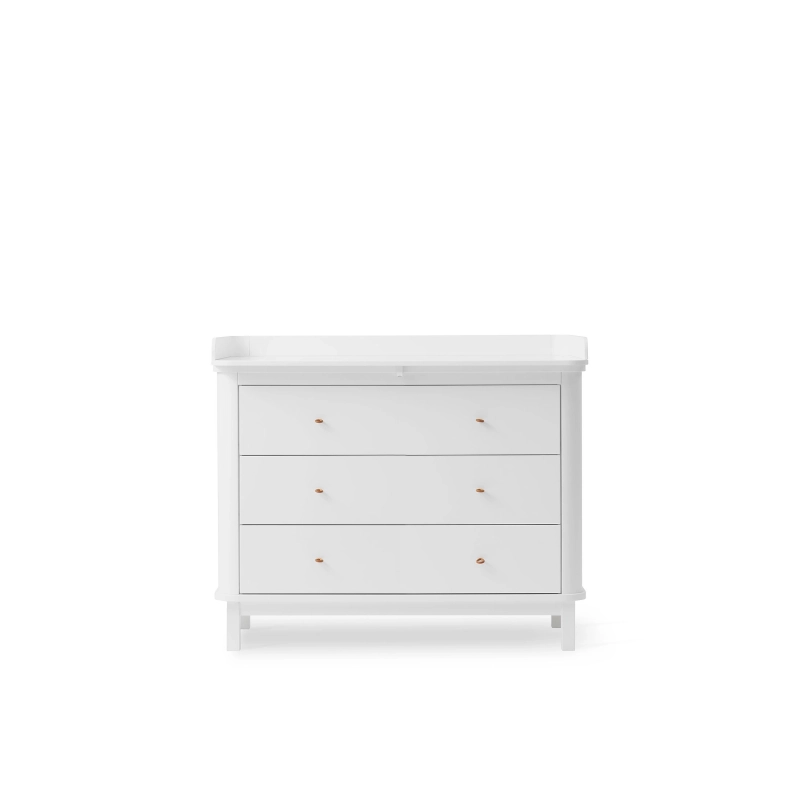 Cómoda cambiador Wood 3 cajones White Cómoda cambiador Wood 3 cajones White