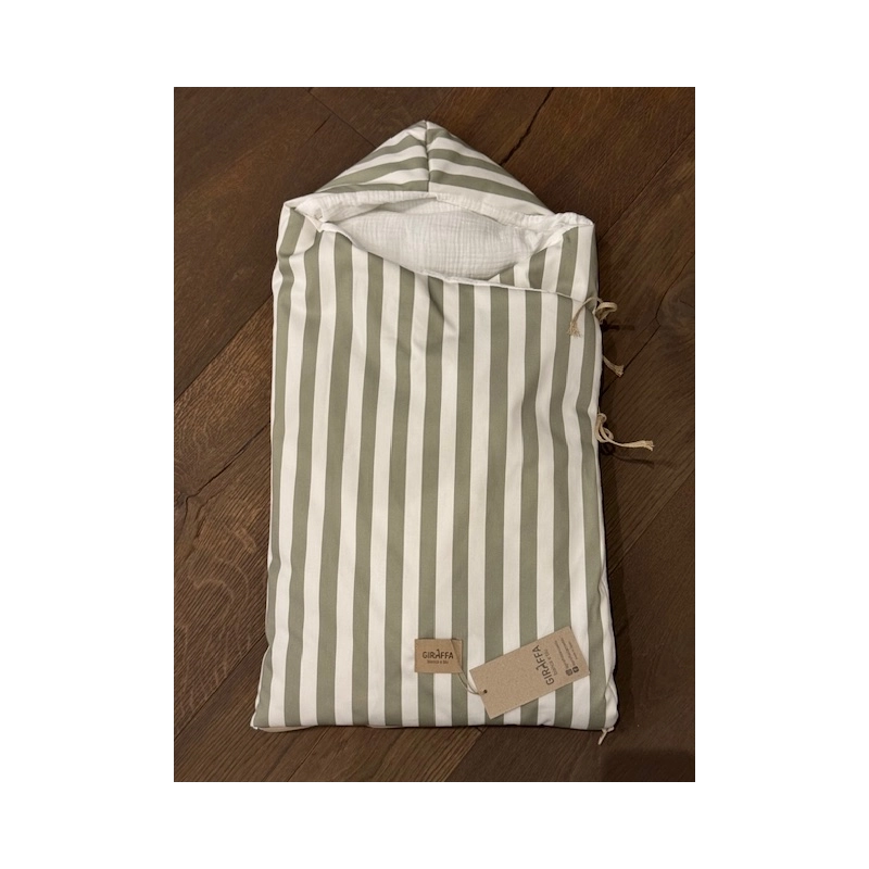 Saco capazo con capucha Giorgia Verde bambula