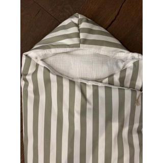 Saco capazo con capucha Giorgia Verde bambula