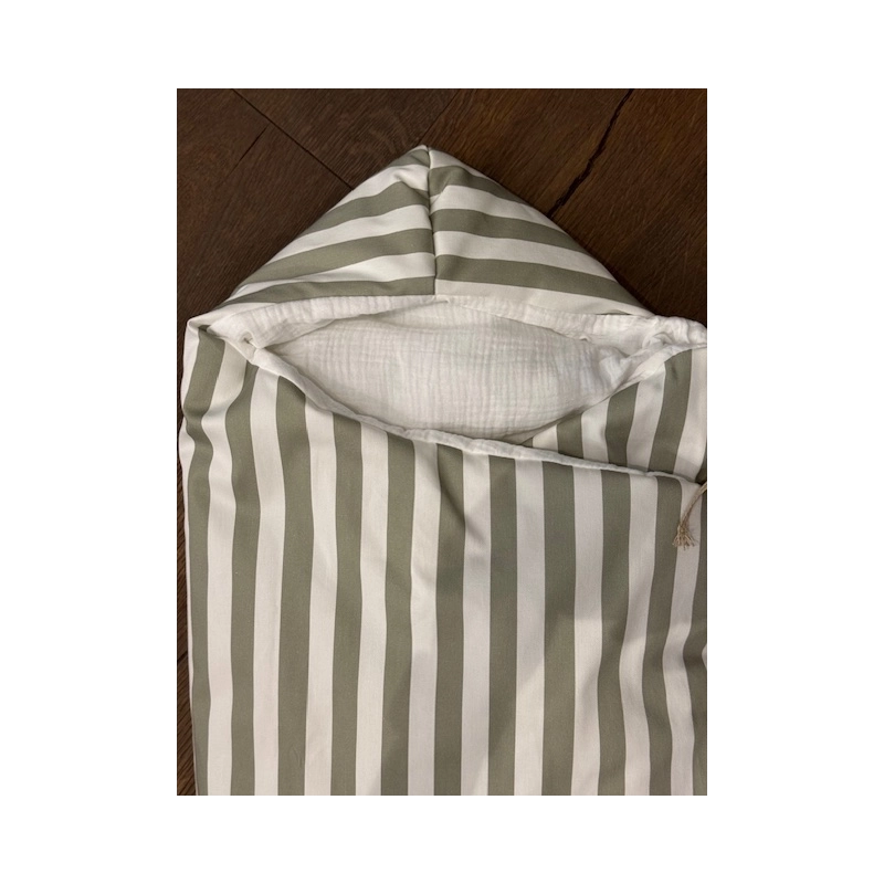 Saco capazo con capucha Giorgia Verde bambula