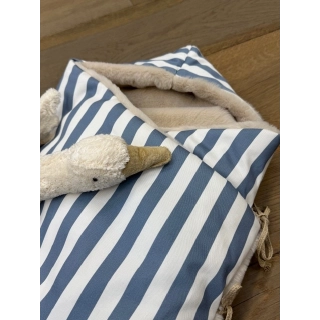 Saco para capazo con capucha Giorgia Azul pelito piedra