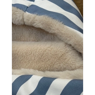 Saco para capazo con capucha Giorgia Azul pelito piedra