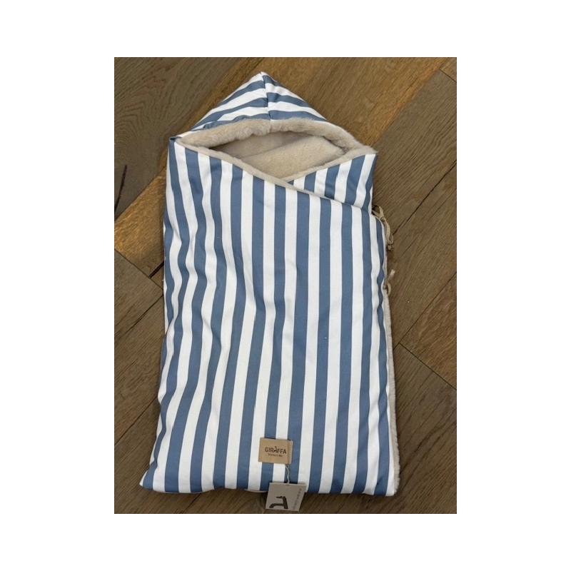 Saco para capazo con capucha Giorgia Azul pelito piedra