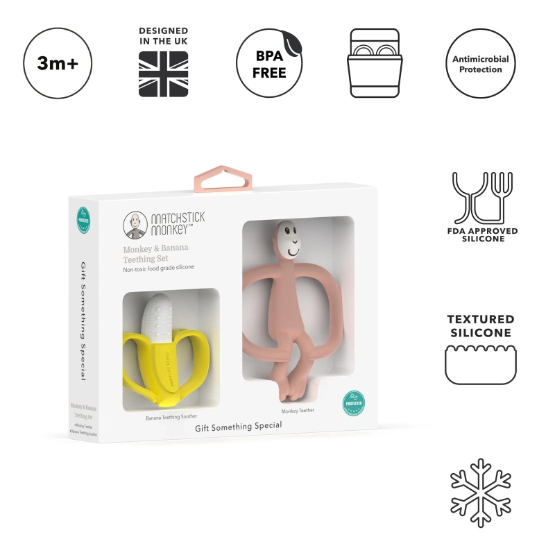 Set de regalo banana & Monkey Dusty Pink Set de regalo banana & Monkey Dusty Pink