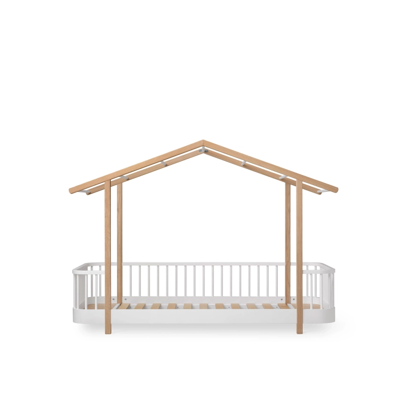 Cama casa de suelo Wood Original White/Oak Cama casa de suelo Wood Original White/Oak