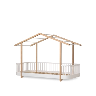 Cama casa de suelo Wood Original White/Oak Cama casa de suelo Wood Original White/Oak