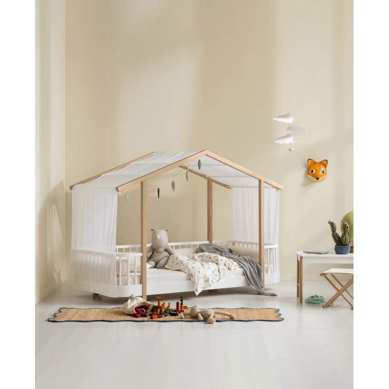 Cama casa de suelo Wood Original White/Oak Cama casa de suelo Wood Original White/Oak