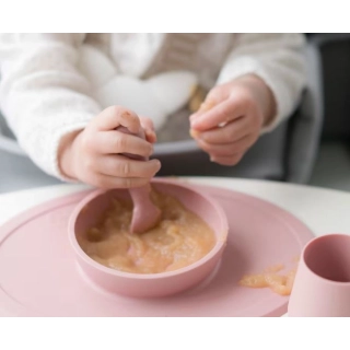 Bol de silicona aprendizaje para bebés Tiny Bowl EZPZ Rosa (+4 meses)