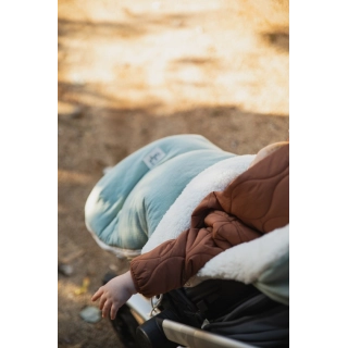 Saco Crepe menta interior borreguito Saco Crepe menta interior borreguito