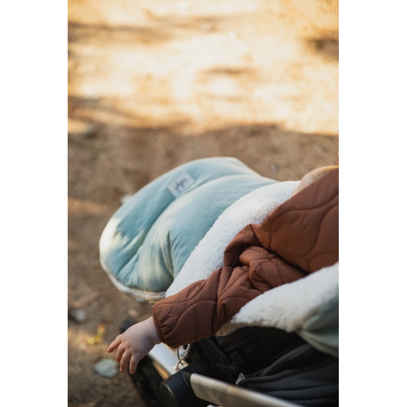 Saco Crepe menta interior borreguito Saco Crepe menta interior borreguito