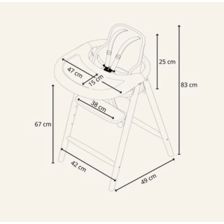 Trona evolutiva TOBO Natural | Pinpi