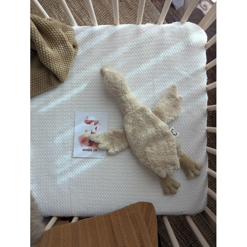 Peluche artesanal de apego Ganso Beige pequeño