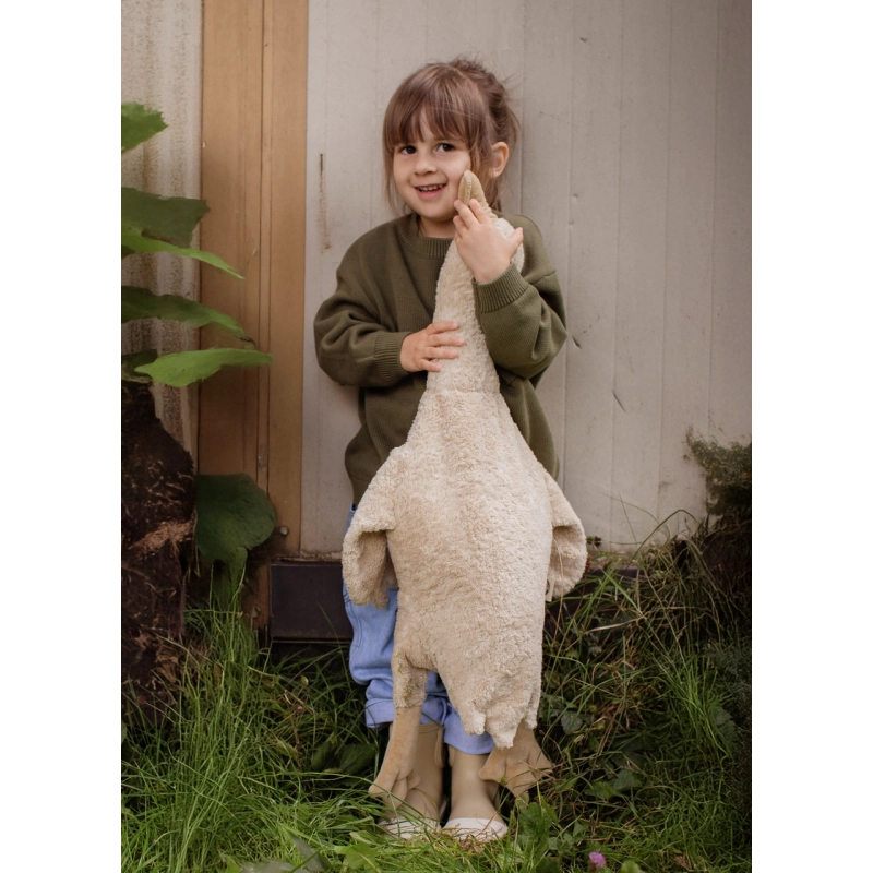 Peluche de apego Ganso beige grande