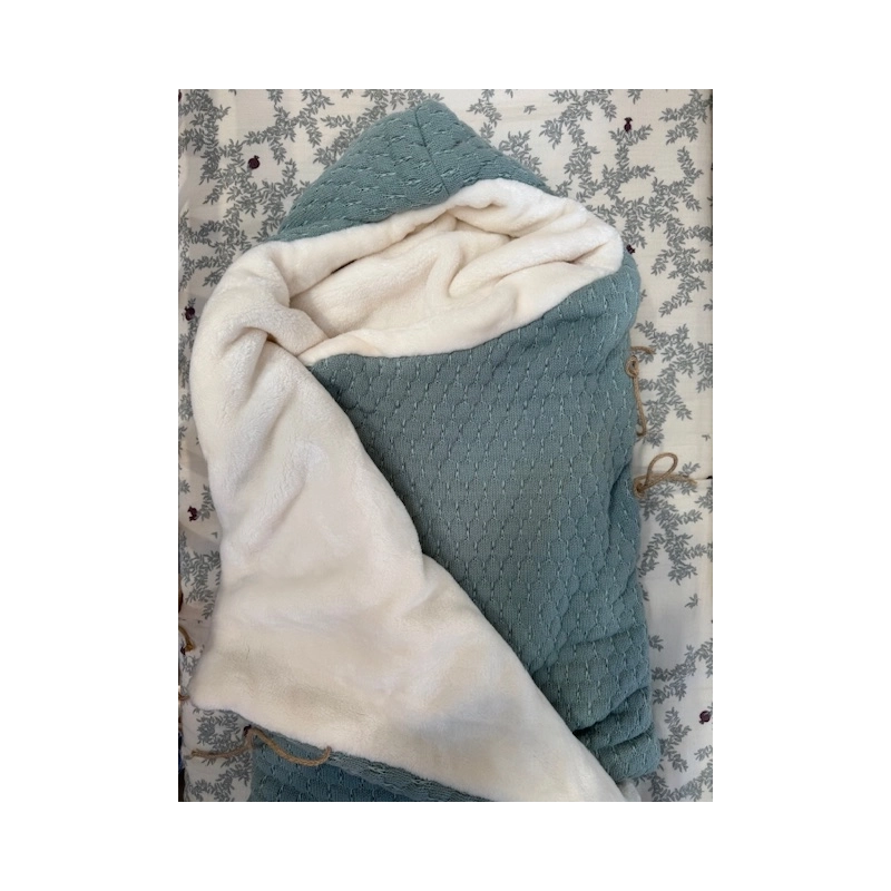 Saco capazo capucha Donatello Menta interior PELO